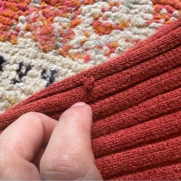 Philosophy Women's Turtle Neck Sweater Rust Red Geometric Size M NWT - Picture 8 of 8